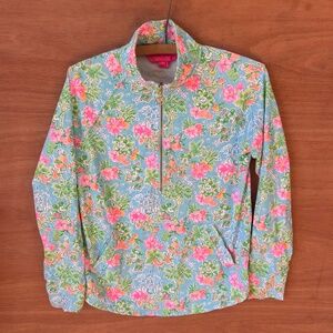 Lilly Pulitzer X Disney "Lilly Loves Disney" Ibiza Minnie Mickey zip jacket XS